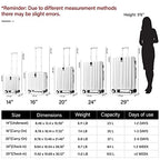 24 Inch Luggage Suitcases With Spinner Wheels Lightweight PC Hard Shell Rolling Suitcase With Travel Lock (24 Inch / Ivory White)