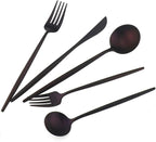 Matte Purple Silverware Set, Gugrida 5-Piece 18/10 Stainless Steel Satin Finish - Image 4