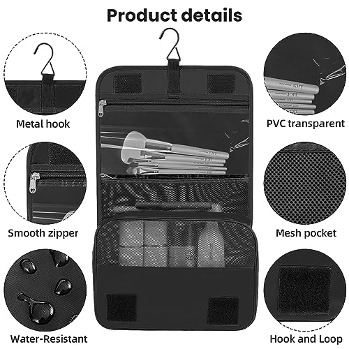 10 Set Packing Cubes Various Sizes Packing Organizer for Travel Accessories Luggage Carry On Suitcase (10-Black / 10 Set-full Mesh)