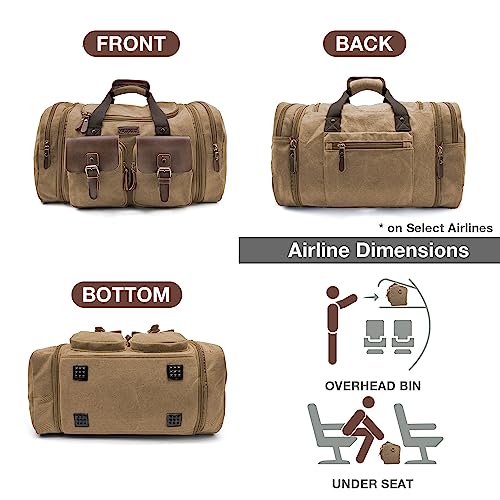 Canvas Duffle Bag (Coffee / X Large-60L Duffle Bag)