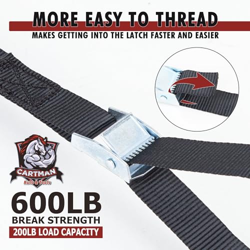 1" x 12 ft Lashing Straps (6 PK / Black)