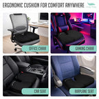 Premium Slim Foldable Travel Seat Cushion (Black / Slim)