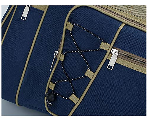 Travel Duffle Bags for Men 26" Weekender Over Night Carry On Bag Lightweight Extra Large Oxford Duffel Gym Sturdy Luggage Water (Blue)