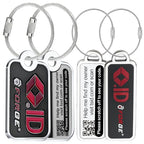 Lost and Found Luggage Tags (Black 2 Medium 2 Small)