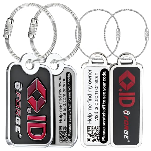 Lost and Found Luggage Tags (Black 2 Medium 2 Small)