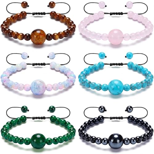 6 Pcs Motion Sickness Bands Bracelet Anti Nausea Adjustable Wristband for Cruise Ship Essentials Seasickness Adult (Solid Colors)