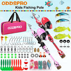 Kids Fishing Pole (Pink&Red / 4.92 ft)
