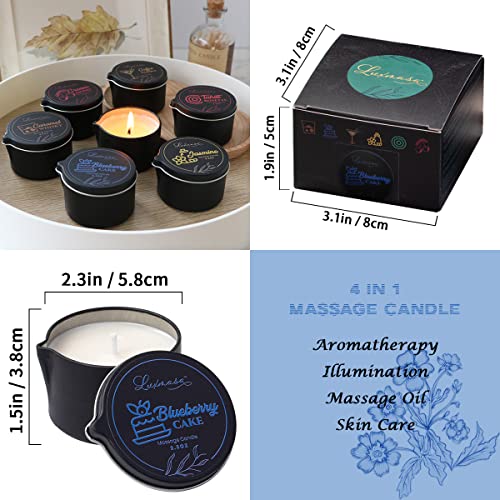 Massage Candle Oil Skin Treatment Blueberry Cake Scent 2.35 oz Gift