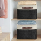 15" x 11" Large Fabric Storage Bin (Black / Large - 15" x 11" x 9.5")
