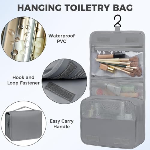 9 Set Packing Cubes with Packing List Luggage Packing Organizers for Travel Accessories (Pewter Color)