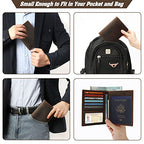 Leather Passport Holder RFID Blocking Passport Travel Wallet Cover Case for Men Women Brown JC17 (JC17-Red Brown)