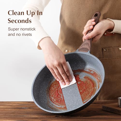 Nonstick Frying Pan Skillet (12 Inch / Gray)