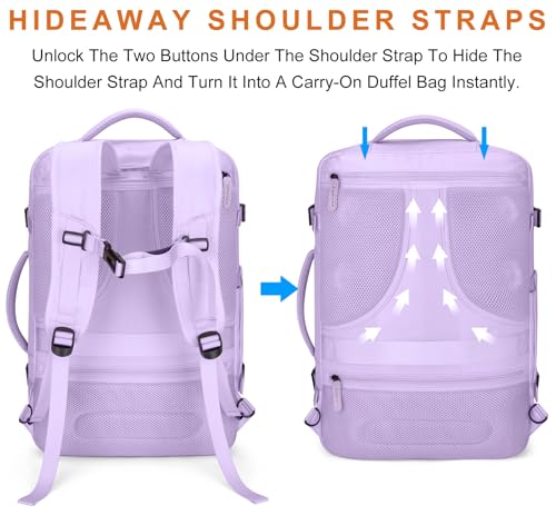 40L Expandable Travel Backpack (Purple / 20 inches)