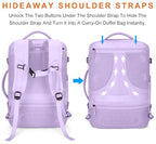 40L Expandable Travel Backpack (Purple / 20 inches)