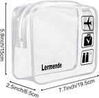 Lermende 2pcs Clear Toiletry Bag TSA Approved Travel Bag, Carry On - Image 2