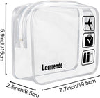 Clear Toiletry Bag TSA Approved Quart Size Travel Carry On (Clear / 2 Pack)