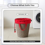 LFH Home Cotton Rich Large Premium Canvas Laundry Bag (20"x30" (Pack of 1) / Red)