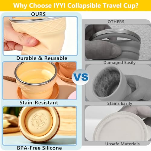 Collapsible Cup for Travel (Cream)