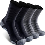 Cushioned Compression Unisex Mid (X-Large / Black/Gray (2 Pairs of Each Color))