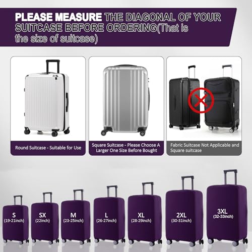 Travel Luggage Cover (Purple / 30-31 inch)
