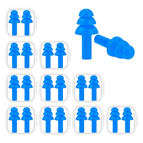 10 Pairs Noise Cancelling Ear Plugs (10 Pairs - Royal Blue)
