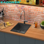 15 x 20 x 9 Inch Black Drop In Kitchen Bar Sink (Black / 15''X20''X9'' Bottom Grid)