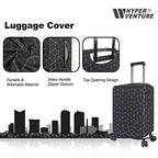 Travel Luggage Cover Suitcase Protector Fits 23 (Black Maze / M)