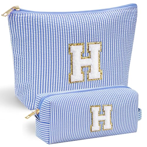 Travel Makeup Bag for Women (Blue / H)