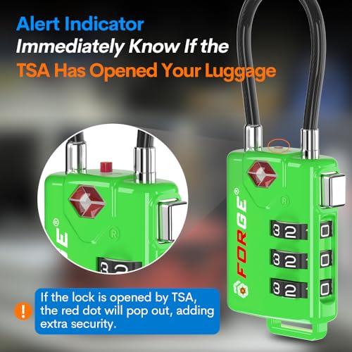 TSA Approved Luggage Locks (Green 2 PK)