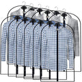 Garment Bags for Hanging Clothes (24'' x 40''/12 Pack / Black-Clear)