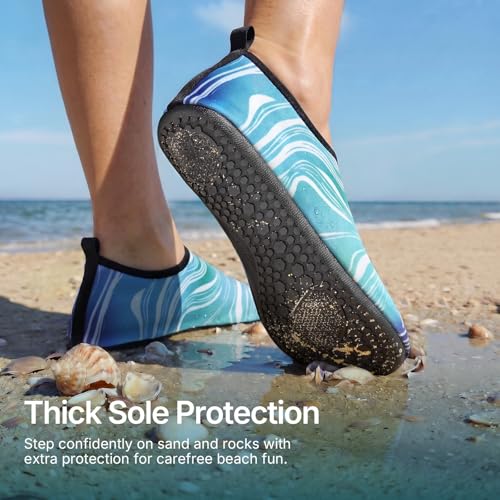 Water Shoes for Women Men Quick (7-8 Women/6-7 Men / Blue-green River)