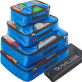Travel Packing Cubes 5 pcs Luggage Organizer Set for Bag & Suitcase (Blue)