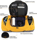 Lightweight Duffel Travel Backpack with Shoe Compartment Yellow 45L (45L / Yellow)