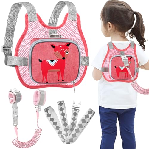 Toddler Harness Leash (Pink/Breathable Deer)