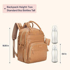 BabbleRoo Leather Diaper Bag Backpack - Image 2