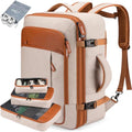 40L Expandable Travel Backpack (Beige / 20 inches)