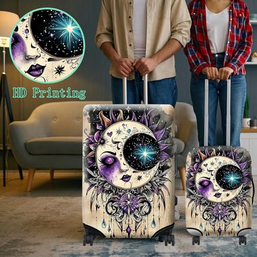 Luggage Cover Plus Suitcase Protector (Gothic Moon Face / XL)