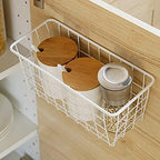2 Set LeleCAT Hanging Wall Basket Organizer Over the Cabinet Door Adhesive Wire - Image 4