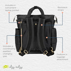 Dream Convertible Diaper Bag Tote Backpack (Midnight Black)