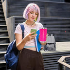 20oz Tumbler Insulated Coffee Tumblers with Lid Stainless Steel Hot Pink 1P (Hot Pink)