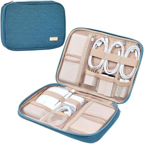 Travel Cord Organizer (Single Layer / Lake-Blue)