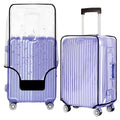 24 Inch PVC Clear Suitcase Cover (Black Trim-0.4mm / M Suitcase Cover.)