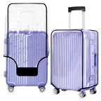 24 Inch PVC Clear Suitcase Cover (Black Trim-0.4mm / M Suitcase Cover.)