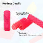 18PCS Self Grip Small Hair Curlers Heatless Roller Hair Curlers Pro Salon Hairdressing Curler DIY Curly Hairstyle Hair Rollers Tools Rat Tail Comb for Women Medium Short Hair (red)