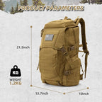 35L Military Tactical Backpack for Men (Khaki / Medium-35L)