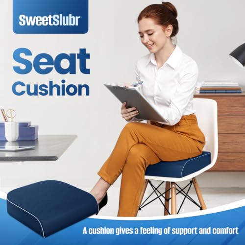 Seat Cushion Chair Pad (Darkblue / X-Large)