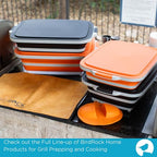 18L Collapsible BBQ Prep Tub with Lid (Orange / 22"L x 16"W x 7.1H")