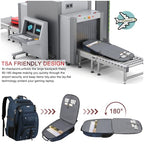 TSA Friendly Travel Laptop Backpack 18.4 inch XXXL Gaming Backpack Water (Blue)