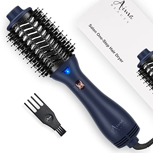 One Step Hair Dryer Brush and Styler Volumizer (Prussian Blue / 2.3" Oval Barrel)