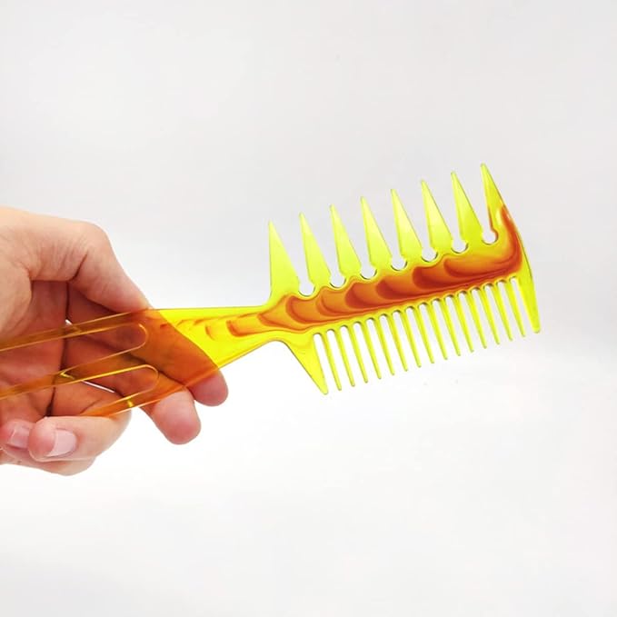 Oil Hairstyle Comb for Men Wide Tooth Hair Styling Comb Lightweight Salon with Scalp Massage 8.26 Inch for Slicked-Back Hair